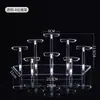 Suporte de Ornamentos de Perfume Acrílico em Camadas Rack de Armazenamento de Cosméticos Mesa de Maquiagem Desktop Suporte de Exibição Multicamadas de Skincare
