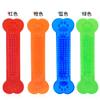 Juguete para mascotas directo de fábrica PVC hueso plano transparente 15cm resistente a la mordida molar juguete para perro cabeza de hueso para limpieza de dientes