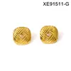 Brincos de Aço Inoxidável Banhado a Ouro 18K de Alta Qualidade, Moda Europeia e Americana, Luxo Acessível e Versáteis Brincos Geométricos de Aço Titânio