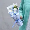 Pequeño ramo de punto transfronterizo, ramo de flores artificiales de hilo tipo pompón para el Día de San Valentín, accesorio de regalo para la temporada de graduación, pequeño regalo
