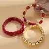 Pulseira Europeia e Americana Transfronteiriça de Pérolas com Contas Acrílicas, Pulseira de Estilo Étnico Retrô, Luxo Leve, Fashion, Joia de Mão Simples e Versátil