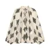 Camisa Feminina de Manga Longa Oversized Mista Europeia e Americana Transfronteiriça Verão 2026 90595