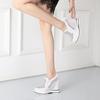 Zapatos de tacón alto de resorte de 12 cm con malla y pedrería, Zapatos casuales versátiles para mujer