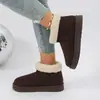Zapatos de comercio exterior, antideslizantes, botas de nieve con forma de papa, sin venta al por mayor, botas de media pantorrilla, forradas de felpa, con pelo integrado, engrosadas para abrigar, forradas de felpa, invierno