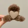 Pinza de Pelo de Felpa Otoño e Invierno para Mujeres con Mucho Volumen de Cabello 2025 Nueva Pinza de Pelo de Gama Alta Pinza de Tiburón Tocado para la Parte Posterior de la Cabeza