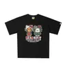 Camiseta de Manga Corta de Verano Hellokitty25 Estilo Nuevo Estampado de Letras Milo Corte Holgado para Hombres y Mujeres Parejas