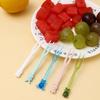 Atacado 50 estilo chinês 12 Signos do Zodíaco garfo de fruta descartável espessado de dois dentes garfo para bolo de fruta lanche