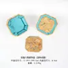 Caixa de Joias Octogonal Estilo Chinês com Tampa Dupla, Caixa para Pulseiras e Contas, Caixa de Exibição de Joias de Jade, Caixa de Brocado Colecionável Vintage