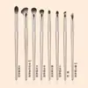 Cangzhou Juego de 8, 13, 15 Pinceles para Sombras de Ojos Dorados Pincel de Maquillaje Ojo Principiante Sombra de Nariz Delineador Pincel de Hoja