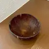 Tigela de casca de coco Tigela de casca de coco do Vietnã colher de madeira tigela de salada de frutas tigela para sorvete raspadinha madeira de asa de frango
