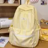 Mochila Casual de Cuadros Corrugados Estilo Nuevo para Niñas, Adecuada para Estudiantes de Secundaria, Preparatoria y Universidad, para la Clase y el Uso de Computadora