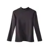 Nueva Camiseta Base de Cuello Medio Alto Otoño/Invierno para Mujer, Lana y Seda, Alta Elasticidad, Adelgazante, Sensación de Piel Desnuda, Amigable con la Piel, Alta Elasticidad, Top Cálido