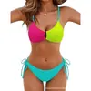 Bikini de dos piezas para mujer, estilo europeo y americano, ajustado, popular en plataformas transfronterizas como Amazon y AliExpress