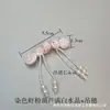 Sapatos de Tecido Hanfu Antigos Retrô Pérola Cristal Rosa Slip All-match Botão Quente-Floral Botão Chinês Sapatos Flor Joia