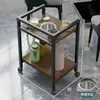Mesa de centro de Mahjong, Estante para té, Mesita auxiliar, Estante de almacenamiento, Mesa de té dedicada móvil para jugar a las cartas en la sala de juegos