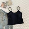 Camisola de Seda de Hielo Espalda Hermosa Top de Tubo sin Espalda para Chica Caliente con Almohadillas en el Busto Ropa Interior Sexy Top Base Exterior para Mujer Verano