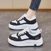 Sapatos Femininos, Sapatos Brancos, Tênis de Estudante Versátil de Sola Grossa, Novo Outono e Primavera 2025 Moda Celebridade da Internet Sapatos Esportivos Casuais para Mulheres