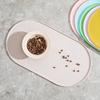 Tapete de Silicona para Mascotas Perro y Gato Tapete para Comer Impermeable a Prueba de Fugas Antideslizante Tapete de Alimentación Tapete para Comedero de Perro Tapete Ovalado