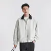 También Parada 2026 Bloque de Color Otoñal Solapa Chaqueta Casual para Hombre Chaqueta Funcional Resistente al Viento Cleanfit Ropa Exterior Camisa
