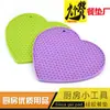 Tapete de Silicona con Forma de Corazón y Panal de Abeja, Tapete de Comida de Grado Alimenticio, Tapete Aislante para Cocina del Hogar, Tapete Anti-Quemaduras para Cazuelas, Tapete para Horno de Microondas