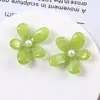 Parche de Flor Grande de Dos Tonos Degradado de 33 mm Pasador de Flor Irregular Accesorios para Zuecos DIY Estilo Chino