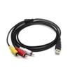 Cable AV USB a tres Lotus Cable de audio y video USB a 3RCA Cable de audio y video Cable de extensión USB 2.0 a 2RCA