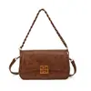 Bolso Pequeño Cuadrado de Moda Tendencia para Mujer, Bolso de Hombro Grande Casual Elegante y con Cadena Cruzado para Damas