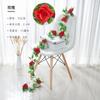 Enredaderas de Rosas Artificiales, Enredaderas de Flores Falsas, Rosas Pequeñas de Flores de Seda, Flores para Colgar en la Pared, Decoración para Cubrir Tubos, Alta Simulación