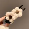Grampo de Cabelo Tricô Cauda de Andorinha para Mulheres, Grampo de Cabelo Tricô Estilo Mori para a Parte de Trás da Cabeça, Grampo de Cabelo Meio Preso Flor de Café com Leite Preguiçoso para Outono e Inverno