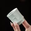 Azul Cielo Como un Lago, Taza de Gres sin Esmalte con Patrón de Bambú para Uso Personal en Casa, Taza Maestra de Juego de Té Kung Fu, Taza de Degustación Estilo Chino