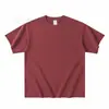 Camiseta Blanca Pura de Algodón Puro de Peso Pesado de 400 g, Manga Corta, Gruesa y No Transparente, Top de Color Sólido, Corte Holgado, Camiseta Blanca Unisex Básica de Media Manga