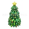 Transfronterizo nuevo tridimensional grande de pie Oso Círculo laminado pastel empalme ensamblaje Árbol de Navidad globo de película de aluminio en stock