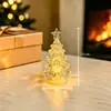 Luz de noche de árbol de Navidad brillante, decoración de ambiente para fiesta de Navidad, regalo de Navidad para niños, adorno de escritorio
