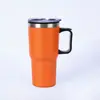 Copo térmico transfronteiriço de 20 oz com alça, grande capacidade, portátil, adequado para uso no carro, com interior de plástico e exterior de aço, personalizável