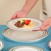 Plato Estilo Ins Avanzado Melamina Vajilla Disco Plato Plano Hogar Plato Hondo Plato para Comida Occidental Plato de Plástico