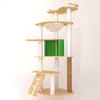 Rascador para gatos directo de fábrica, nido para gatos sin pintura, árbol para gatos integrado, tabla rascadora para gatos de nueva generación, mesa para saltar gatos, columna grande, villa para gatos