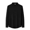 [10A Antibacteriana] Camisa de manga larga resistente a las arrugas, camisa casual y adecuada para el trabajo para hombre, diseño simple, nueva colección de otoño, top antiarrugas