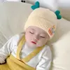 Chapéu de bebê de cashmere de algodão outono e inverno super fofo chapéu de bebê recém-nascido masculino e feminino chapéu de lã de bebê chapéu de malha recém-nascido