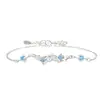 Pulsera de Plata de Ley 999 Estrella Antártica Plata Pura Diseño Exquisito de Nicho Lujo Ligero Circonita Azul Joyería de Mano Venta Caliente del Día de San Valentín