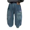 Pantalones Gruesos Forrados de Polar para Niños Invierno 2026 Nuevo Estilo Niños Versión Coreana Jeans de Moda Pantalones Rectos Cálidos de Invierno