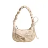 Bolso Único Texturizado para Axila para Mujer, Nuevo Bolso Plegado Moda Primavera Temprana 2026, Bolso Versátil Cruzado al Hombro con Lazo