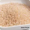 Super-Excelente 2 mm Hielo Imitación Jade Núcleo Teñido Vidrio Cuentas de Arroz Imitación Checo Crema Vidrio Cuentas para Pulsera Anillo DIY