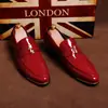 Zapatos de Cuero Puntiagudos Estilo Coreano para Hombre, Zapatos Británicos para Hombre, Zapatos Casuales de Moda sin Cordones para Peinador de Primavera, Zapatos de Boda de Caña Baja