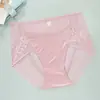 Ropa Interior Sin Costuras Talla Grande para Mujer Algodón Puro Entrepierna Agradable a la Piel Encaje Transpirable Sedoso Lujo Cintura Alta Control de Abdomen Calzones para Mujer
