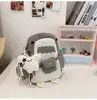 Bolsa transversal de tubarão de desenho animado, doce, legal e fofa, adequada para melhores amigas, com uma estética natural, versátil para uso casual diário e para o trabalho.