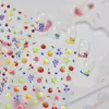 Pegatinas para Uñas Jelly Populares Pegatinas de Uñas Coloridas Dopamina Decoraciones para Uñas de Frutas Hielo-Claro Pedrería para Uñas