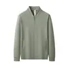 Camisa de béisbol de color sólido de 340 g para deportes al aire libre, con cuello alto, sudadera con cremallera estampada, ropa de trabajo, uniforme de clase, bordado personalizado disponible