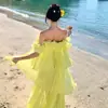 Vestido de Novia Ligero Estilo Francés, Hombros Descubiertos, Estilo Princesa Ultra-Hada, Diseño de Nicho de Lujo Ligero, Vestido de Noche para Performance de Anfitriona, Vestido para la Mañana