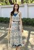 Nuevo Vestido de Verano Fino de Tirantes Largo Cómodo Sin Mangas Estilo Dulce Puro Lujurioso Casual Suelto Tipo Traje para Mujer