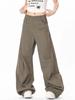 OREETA, Calças Machete Crowd de Rua Soltas de Perfil Lavado, Marca de Moda Americana Retrô Casual Crowd Calças Banana
